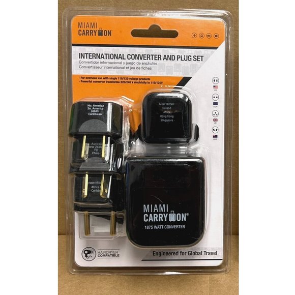 Miami CarryOn Other - Miami CarryOn Step-down Travel Voltage Converter and Adapter Kit with Pouch *NEW